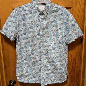 Denim & Flower Men's Short Sleeve Button Down Shirt